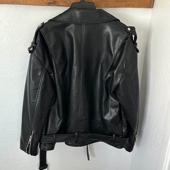 NWT Zara faux leather jacket size M - Picture 3 of 6